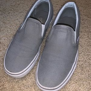Gray Vans Classic Slip On